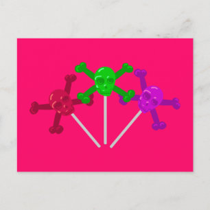 Skull Lollipops Postcard