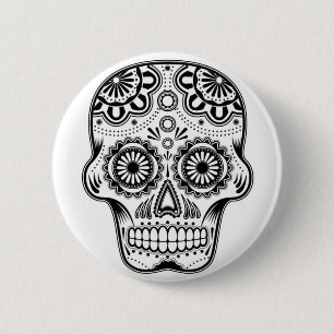 Skull "Los Muertos" Mexico Button's pin plug