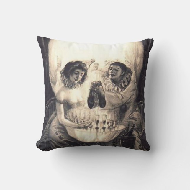 Skull Love, Optical Illusion 20" Throw Pillow Sq (Front)