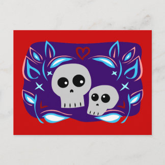 Skull Love Postcard