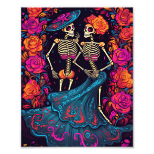 Skull Lover Skeleton Day Of The Dead Skull Photo Print