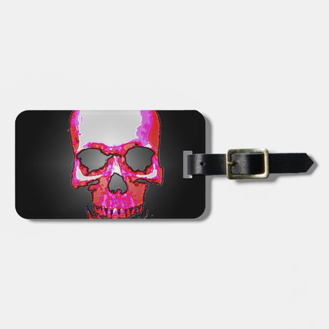 Skull Luggage Tag (Front Horizontal)