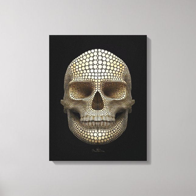 Skull Made of Circles Canvas Print (Front)