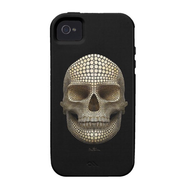 Skull Made of Circles Case-Mate iPhone Case (Back)