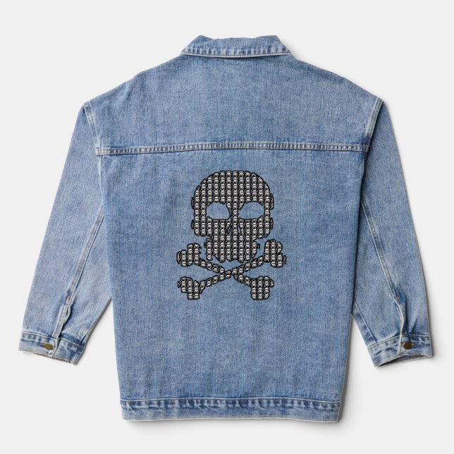 Skull Made of Skulls Denim Jacket (Back)