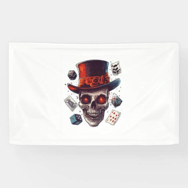 Skull Magician’s Hat Banner (Horizontal)