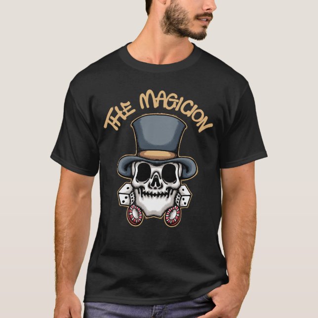Skull Magician streetwear  T-Shirt (Front)