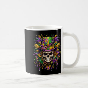 Skull Mardi Gras Men Women Kids Carnival New Orlea Coffee Mug