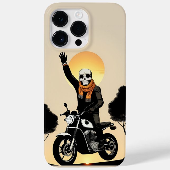 🏍️ Skull Mask Motorcyclist Racing Case-Mate iPhone Case (Back)
