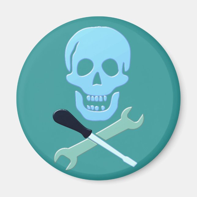 skull mechanic skull mechanic magnet (Front)