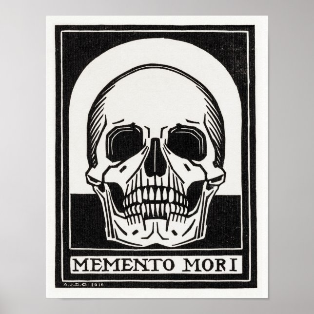 Skull Memento Mori by Julie de Graag Poster (Front)