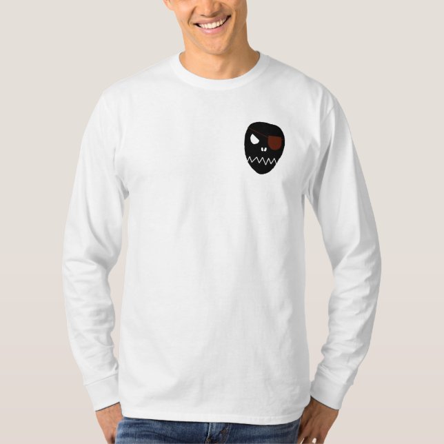 Skull - Men's Canvas Henley Long Sleeve Shirt (Front)