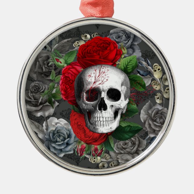 Skull Metal Tree Decoration (Front)