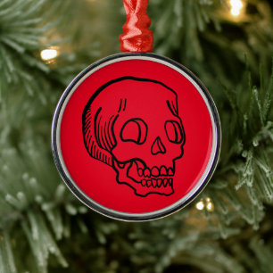 Skull  metal tree decoration
