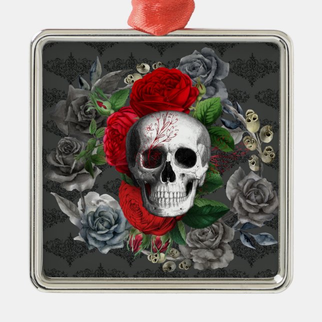 Skull Metal Tree Decoration (Front)