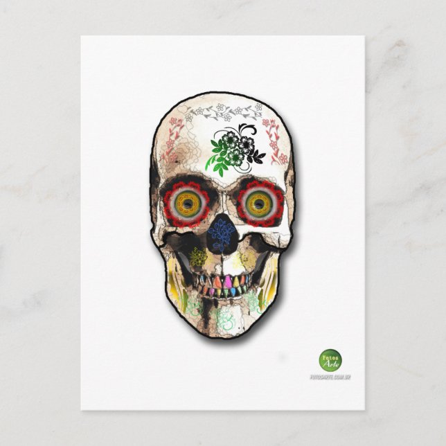 skull mexican postcard (Front)