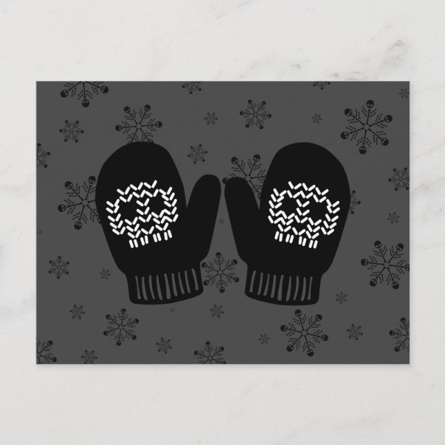 Skull Mittens Postcard (Front)