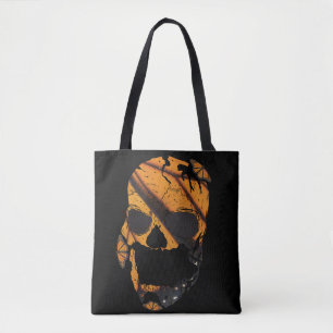 Skull Monarch Butterfly Tote Bag