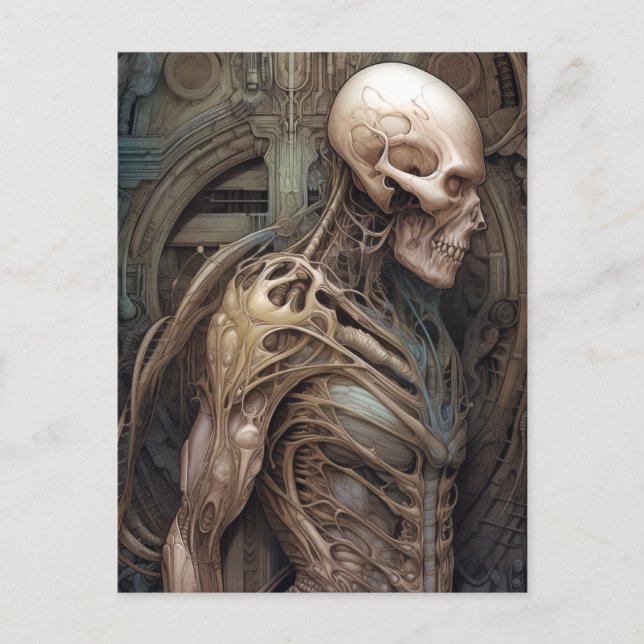 Skull Monster Gothic Horror Art Postcard (Front)