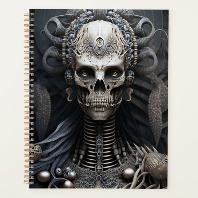 Skull Monster Skeleton Horror Planner (Front)