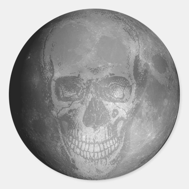Skull Moon Sticker (Front)