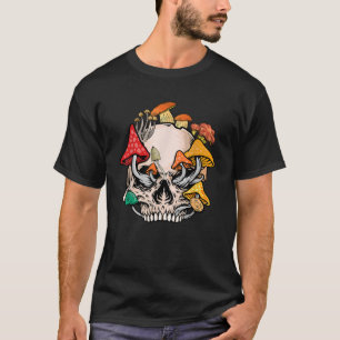 Skull Morel Mushroom Cottagecore Hunter Aesthetic  T-Shirt