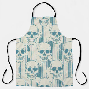 Skull Motif: Seamless Freehand Pattern Apron