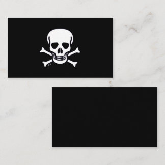 Skull n Bones all black standard business card