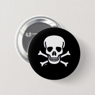 Skull n Bones black button