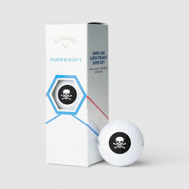 Skull n Bones Black Callaway Soft golf balls 3 pk (Packaging)