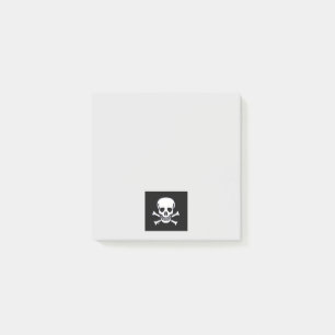 Skull n Bones Black grey 3x3 note pads