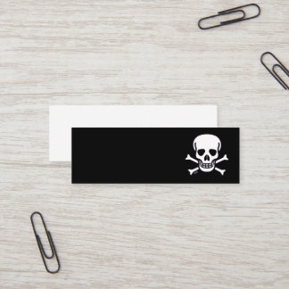 Skull n Bones black mini business card