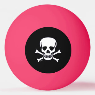 Skull n Bones Black oran glo 1 star ping pong ball