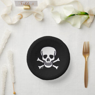 Skull n Bones black paper bowls Paper Plate