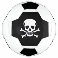 Skull n Bones Black soccer ball