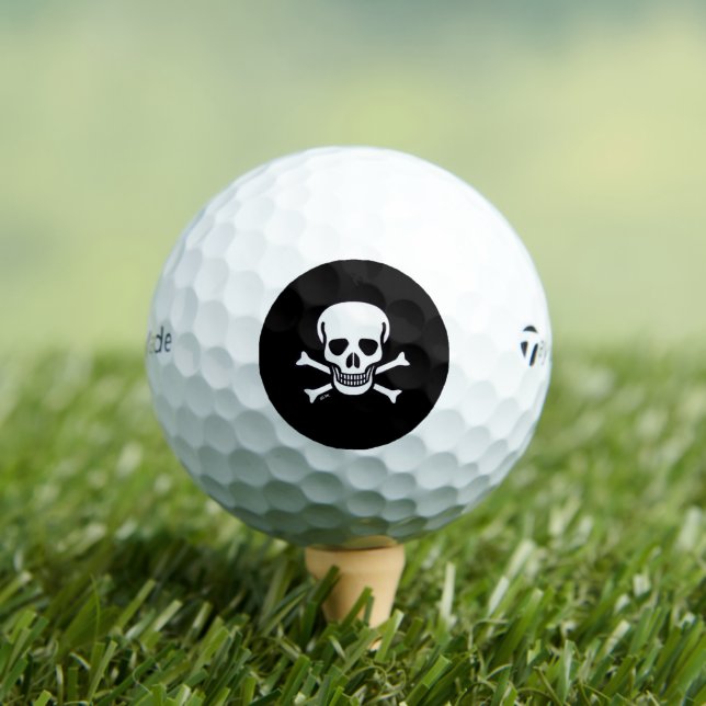 Skull n Bones Black Taylor Made TP5 golf balls (Insitu Tee)