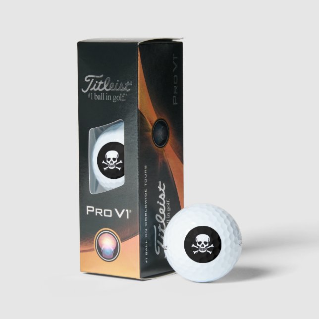 Skull n Bones Black Titleist Pro V1 golf balls (Packaging)