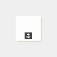 Skull n Bones Black white note pads