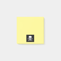 Skull n Bones Black yellow note pads
