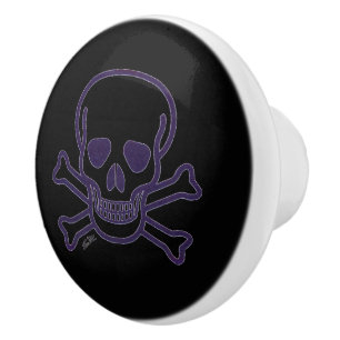 Skull n Bones Ghost ceramic knob