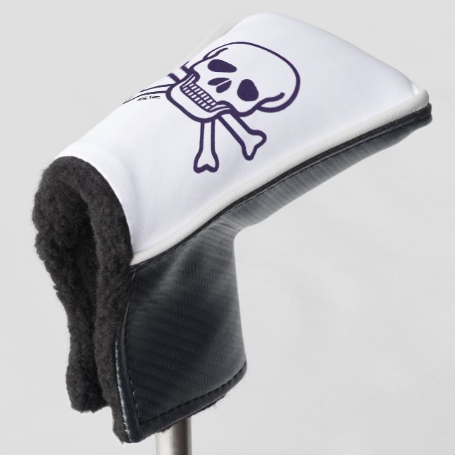 Skull n Bones golf putter cover (3/4 Front)