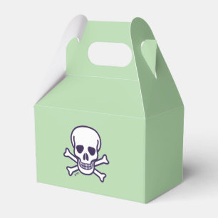 Skull n Bones green gable favour boxes s