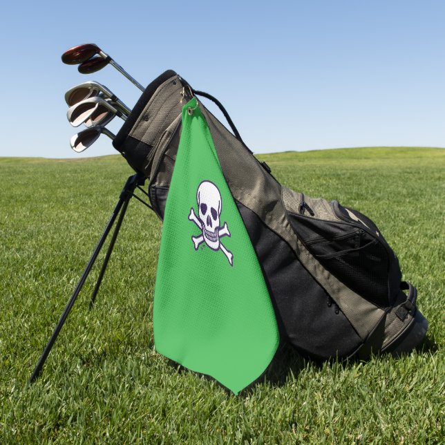 Skull n Bones green golf towel (Green)