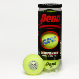 Skull n Bones green Penn tennis balls