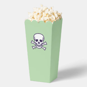 Skull n Bones green popcorn boxes