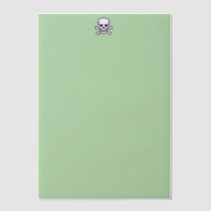 Skull n Bones green vellum papers Vellum Invitations