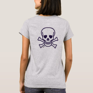 Skull n Bones grey women shirt back