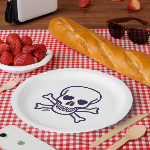 Skull n Bones large paper plates