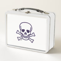 Skull n Bones many skulls white lunchbox