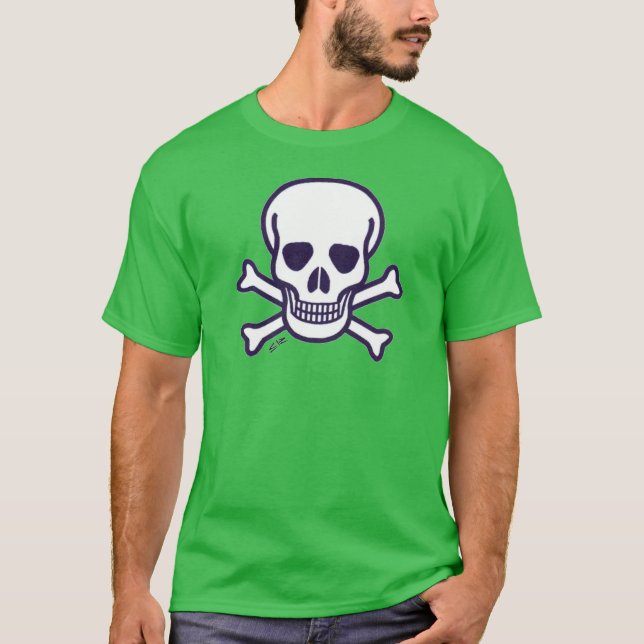 Skull n Bones men green T-shirt (Front)